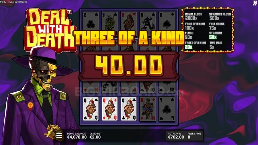 Online poker table with chips and cards